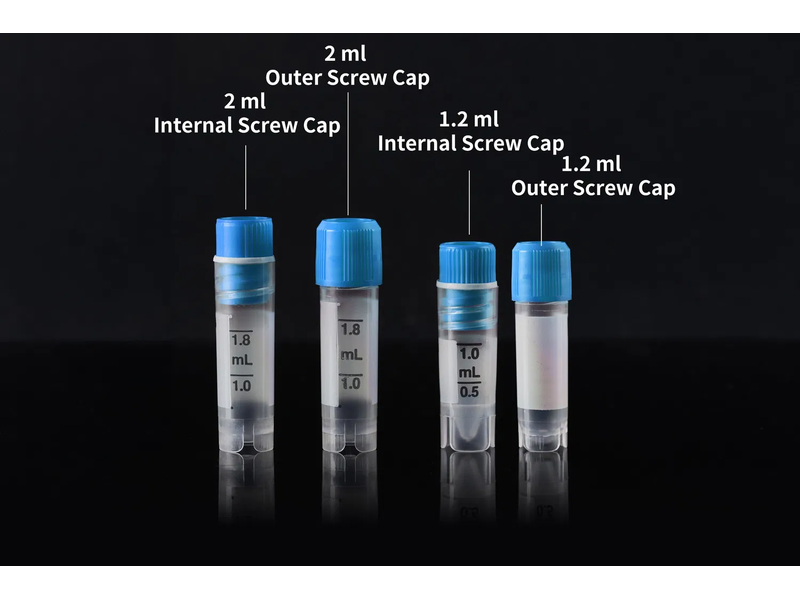 Lab Consumables 1.2ml Blue Outer Screw Cap External Rotation Cryotube